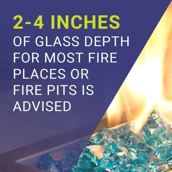 1/2 inch azuria fire glass​
