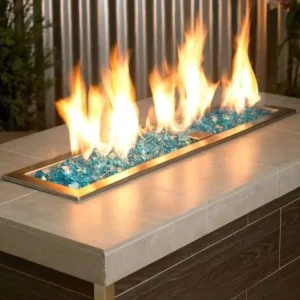 1/2 inch azuria reflective fire glass