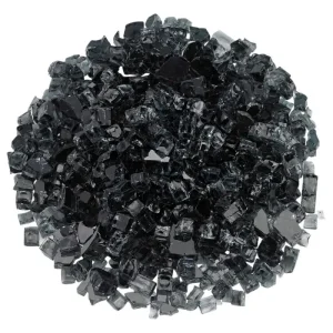 Classic Fire Glass 1/2 Inch Black