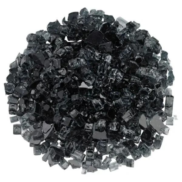 Classic Fire Glass 1/2 Inch Black Classic Fire Glass 1/2 Inch Black