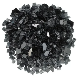 1/2 inch black reflective fire glass​