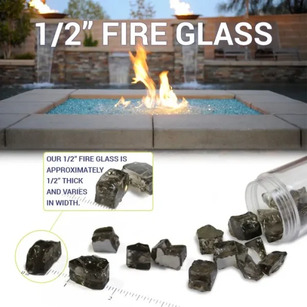 1/2 Inch Bronze Fire Glass