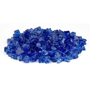 classic fire glass 1/2 inch cobalt blue
