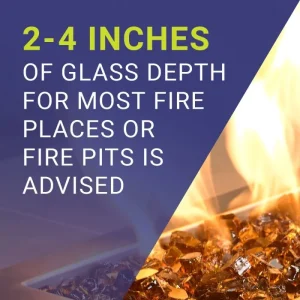 1/2 Copper Reflective Fire Glass