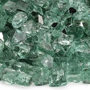 1/2 inch evergreen reflective fire glass