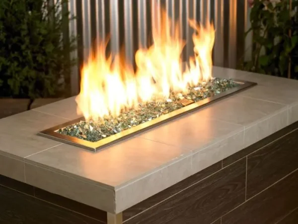 1/2 inch evergreen reflective fire glass