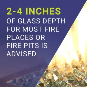1/2 inch evergreen reflective fire glass