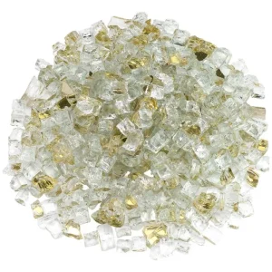 1/2 Inch Gold Reflective Fire Glass