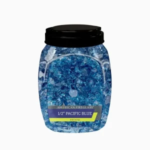 1/2 inch pacific blue fire glass
