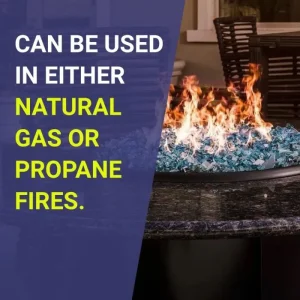 1/2 inch pacific blue reflective fire glass​