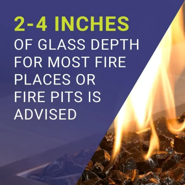 1/4 inch bronze fire glass​