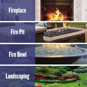 1/4 Inch Gray Fire Glass