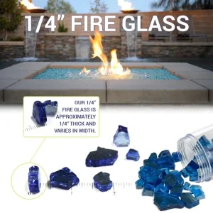 1/4 inch pacific blue fire glass