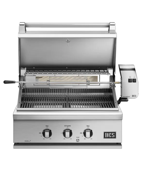 DCS 30" Built-In Natural Gas BBQ Grill with Rotisserie