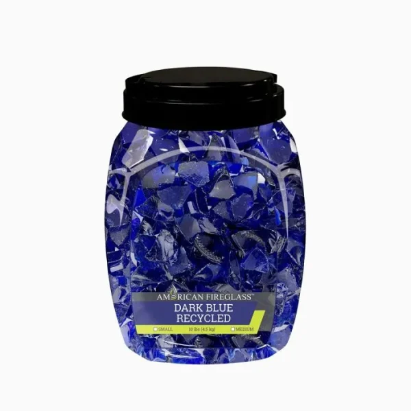 Dark Blue Fire Pit Glass – Medium