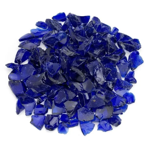 Dark Blue Fire Pit Glass – Medium Dark Blue Fire Pit Glass – Medium