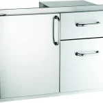 Grill Accessories - American Outdoor Grill Door with Double Drawer Storage