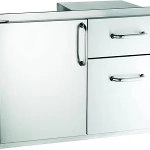 Grill Accessories - American Outdoor Grill Door with Double Drawer Storage