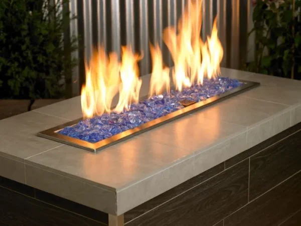 Blue Fire Pit Glass – Medium