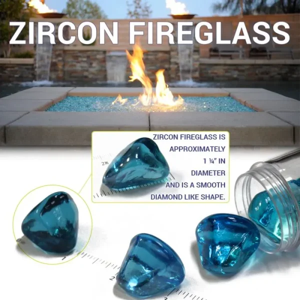 Midnight Blue Zircon Fire Glass
