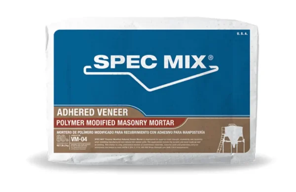 Veneer Bonding Mortar | Spec Mix 94 lb. Gray Poly Modified Stone Veneer Mortar