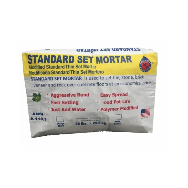 Multicoat 50 lb. Standard Set Mortar | Polymer Modified Thin-Set Gray