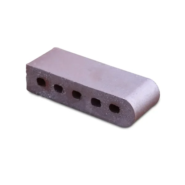 12-Inch Bullnose Cored Brick – Medium Iron Spot