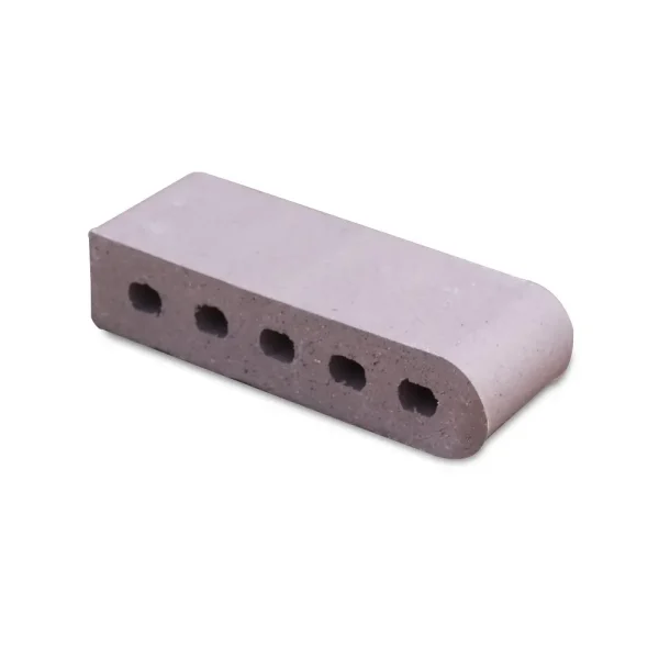12-Inch Bullnose Cored Sterling Grey Brick 12-Inch Bullnose Cored Sterling Grey Brick