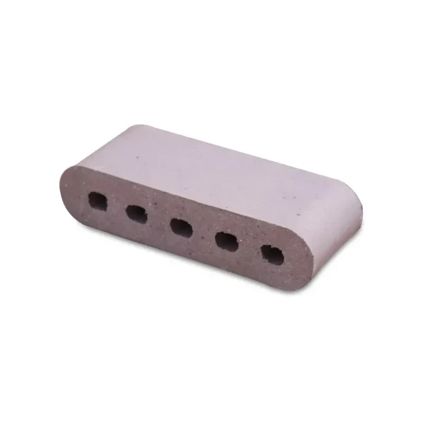 12-Inch Double Bullnose Cored Sterling Grey Brick 12-Inch Double Bullnose Cored Sterling Grey Brick