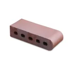 12-Inch Light Iron Spot Bullnose Cored Brick
