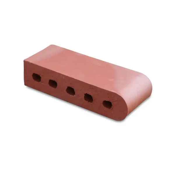 9-Inch Bullnose Cored Red Flashed Brick