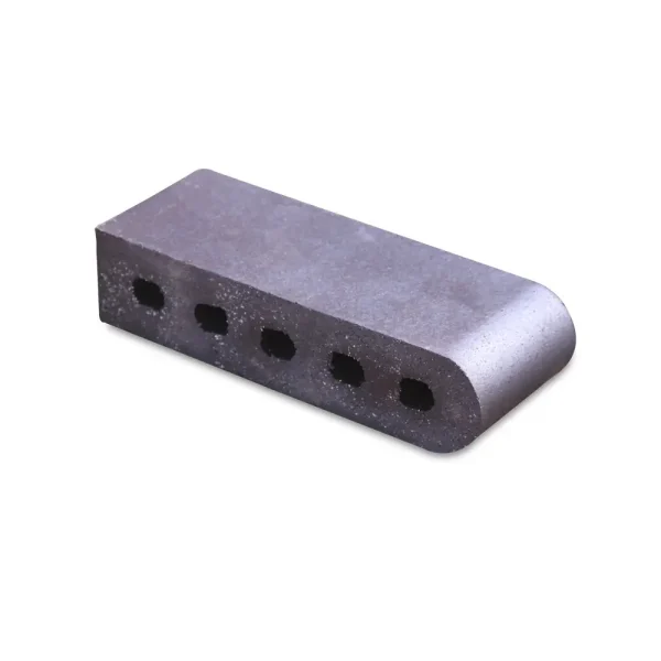 9-Inch Dark Iron Spot Bullnose Cored Brick 9-Inch Dark Iron Spot Bullnose Cored Brick