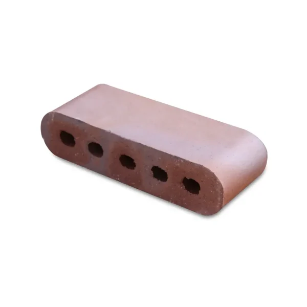 9-Inch Double Bullnose Cored Light Iron Spot Brick 9-Inch Double Bullnose Cored Light Iron Spot Brick