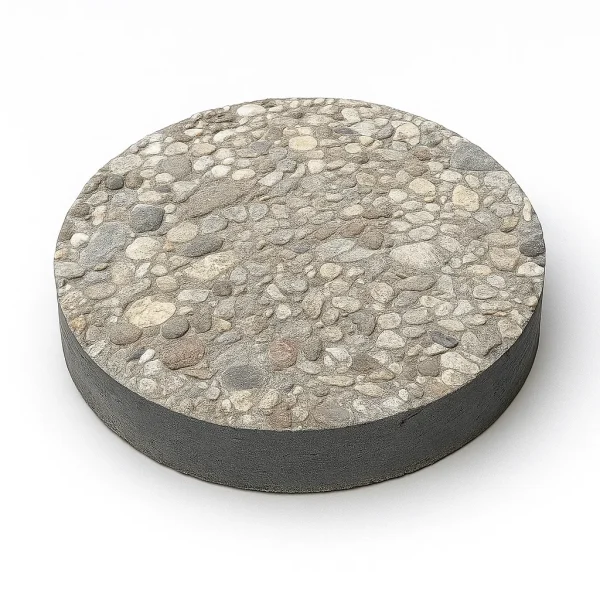 12 Round Exposed Aggregate Stepping Stone – French Gray 12" Round Exposed Aggregate Stepping Stone – French Gray