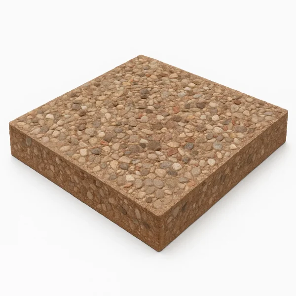 16"x16" Exposed Aggregate Stepping Stone – Tan