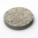 24" Round Exposed Aggregate Stepping Stone – French Gray