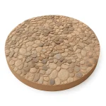 24" Round Exposed Aggregate Stepping Stone – Tan