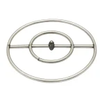 30 Diameter Metal Fire Ring Burner, Double Bar