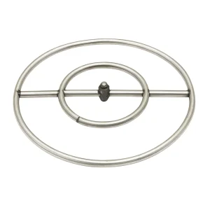 30 Diameter Metal Fire Ring Burner, Double Bar